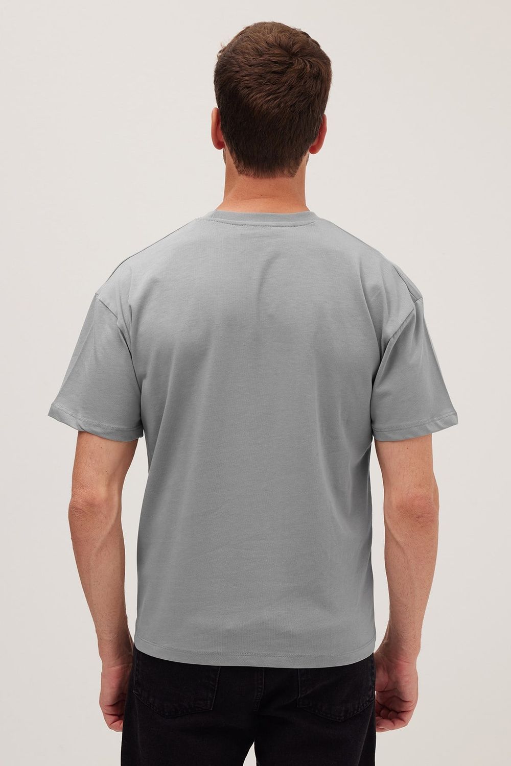 BOXY FIT SHORT SLV PLAIN CREW NECK T-SHIRT