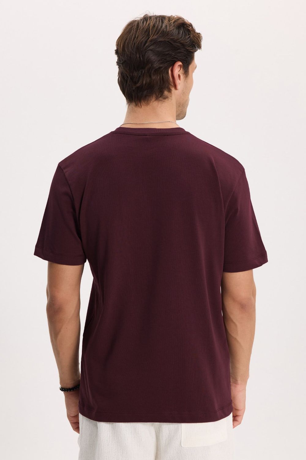 REGULAR FIT SHORT SLV PLAIN CREW NECK T-SHIRT