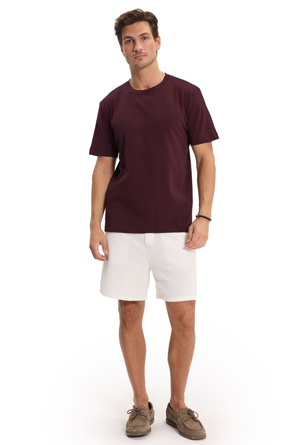 REGULAR FIT SHORT SLV PLAIN CREW NECK T-SHIRT