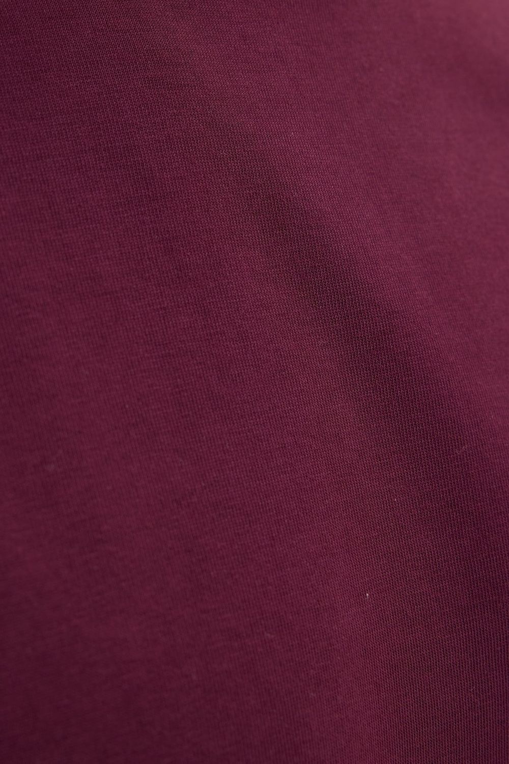 Unisex Regular Fit Rahat Kesim %100 Pamuk Bisiklet Yaka Bordo Tişört
