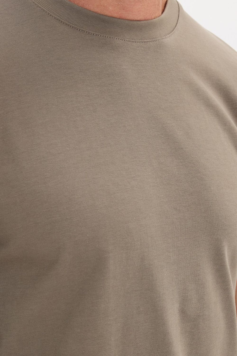 Unisex Regular Fit Rahat Kesim %100 Pamuk Bisiklet Yaka Taş Tişört