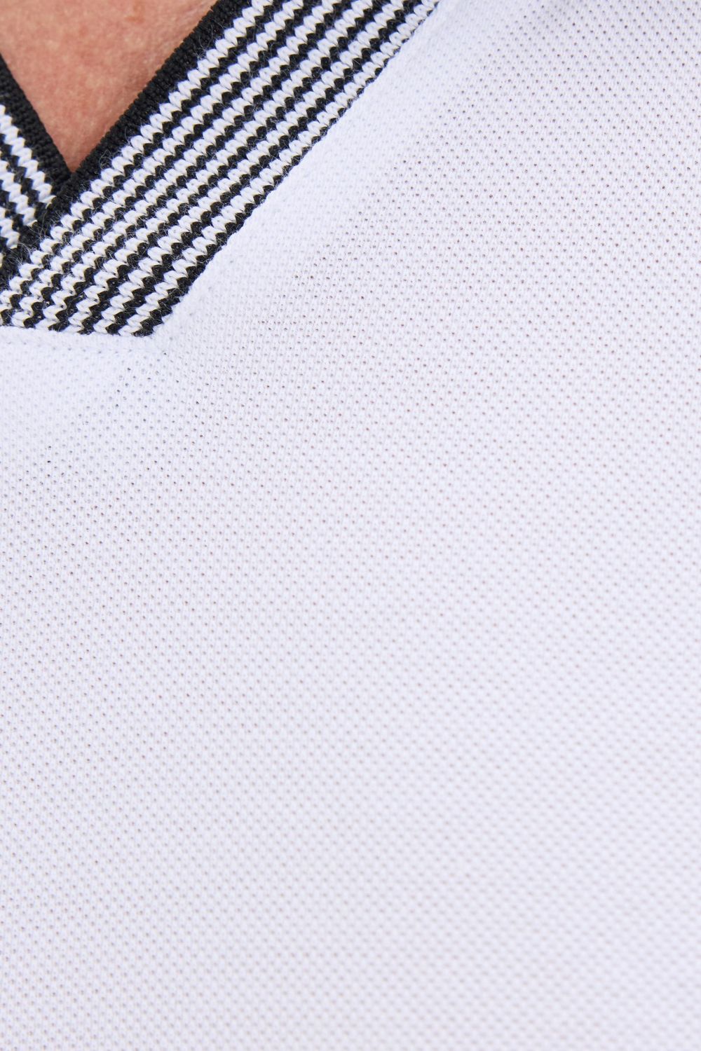 Erkek Slim Fit Dar Kesim %100 Pamuk Beyaz Polo Yaka Tişört