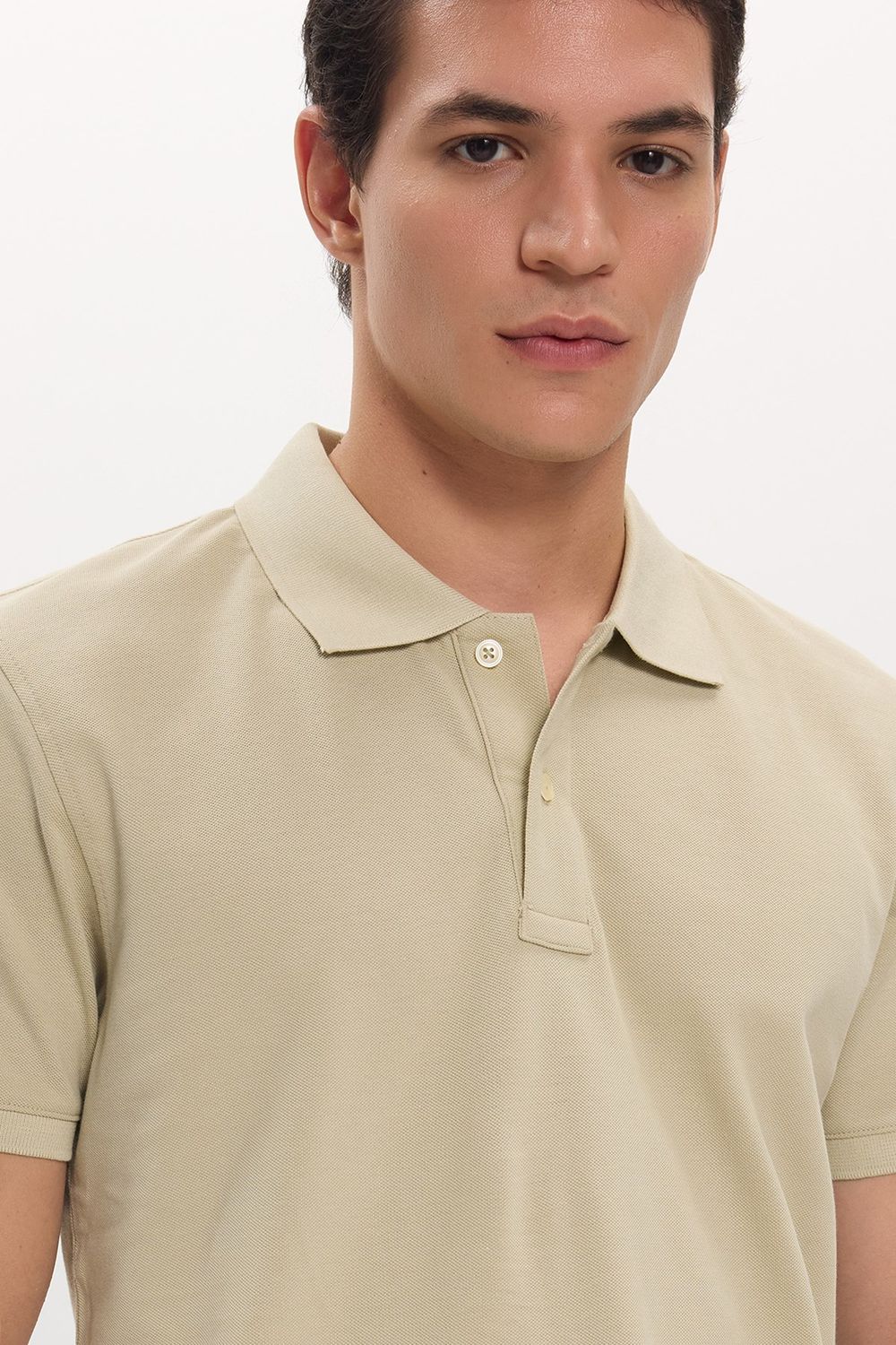 Erkek Slim Fit Dar Kesim Premium Seri %100 Pamuk Yumuşak Dokulu Merserize Gri Polo Yaka Tişört 