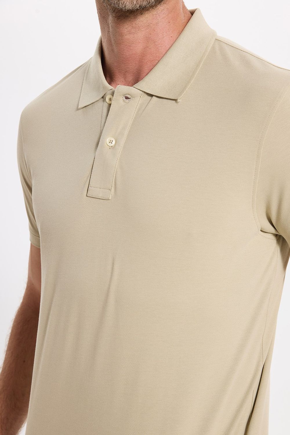 Erkek Slim Fit Dar Kesim Premium Seri %100 Pamuk Yumuşak Dokulu Merserize Gri Polo Yaka Tişört 