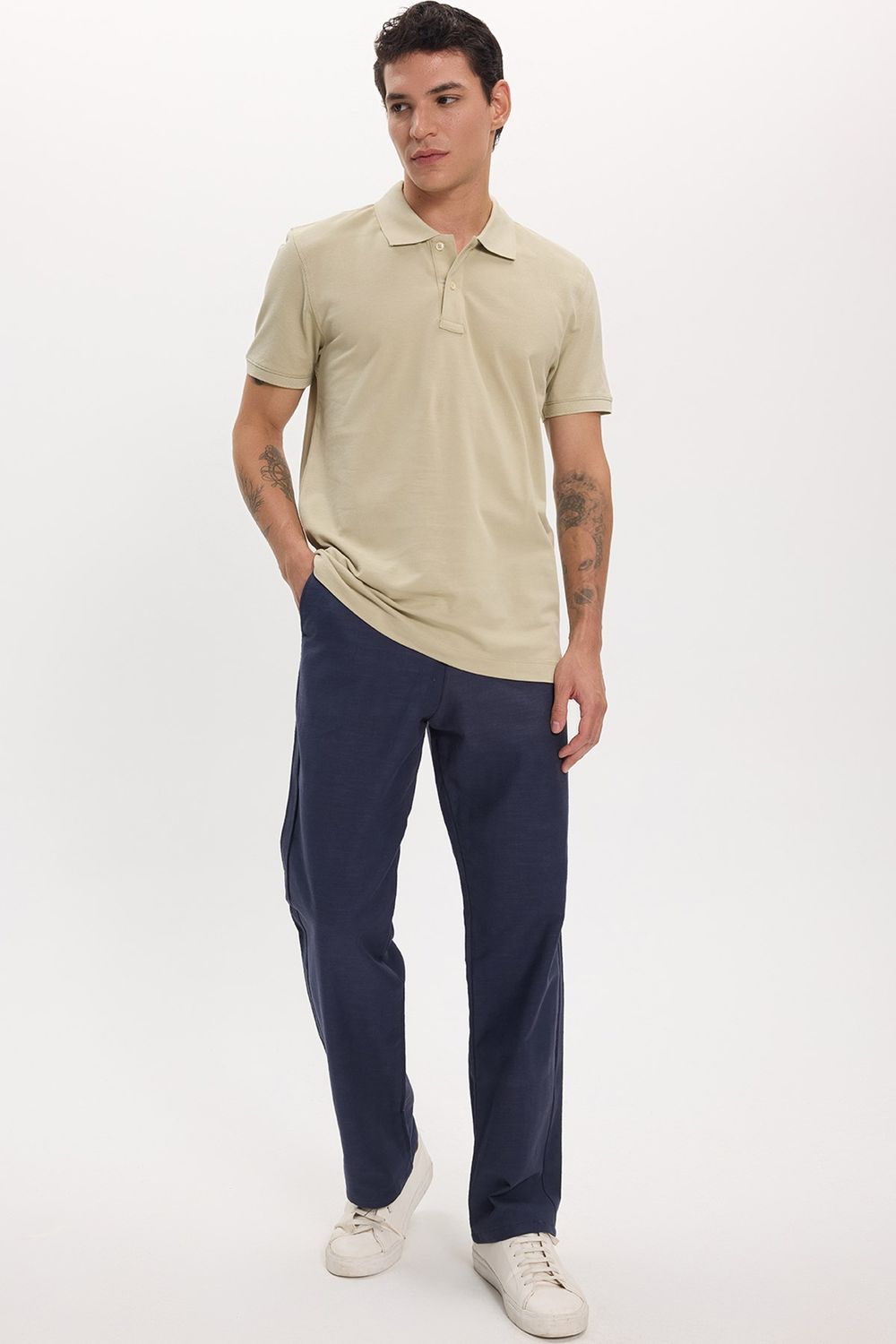 Erkek Slim Fit Dar Kesim Premium Seri %100 Pamuk Yumuşak Dokulu Merserize Gri Polo Yaka Tişört 