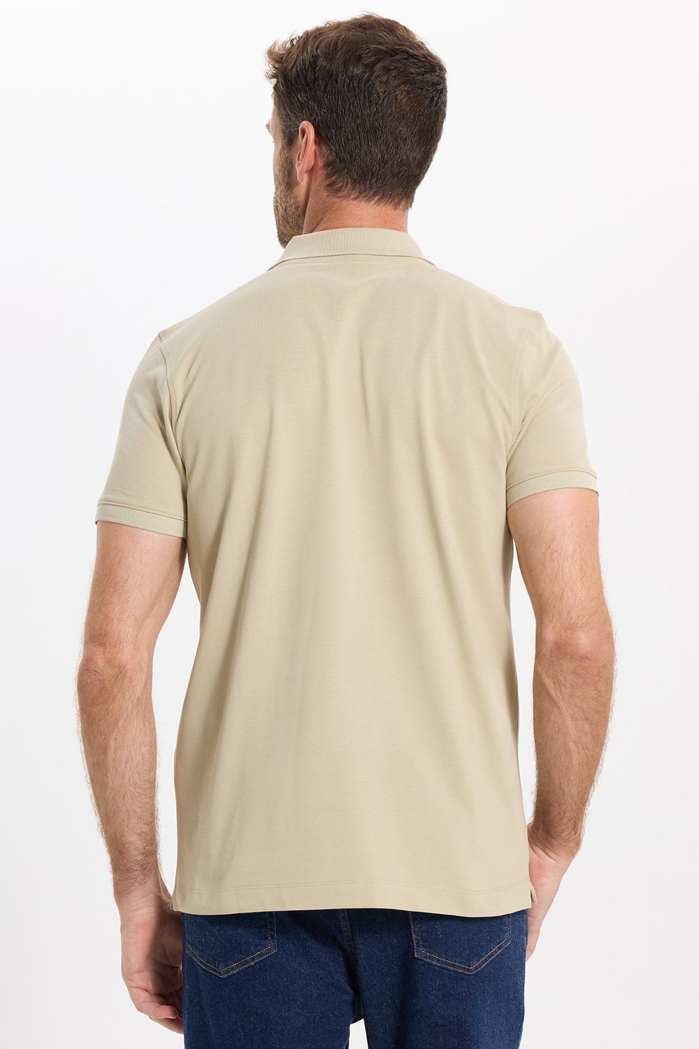 Erkek Slim Fit Dar Kesim Premium Seri %100 Pamuk Yumuşak Dokulu Merserize Gri Polo Yaka Tişört 