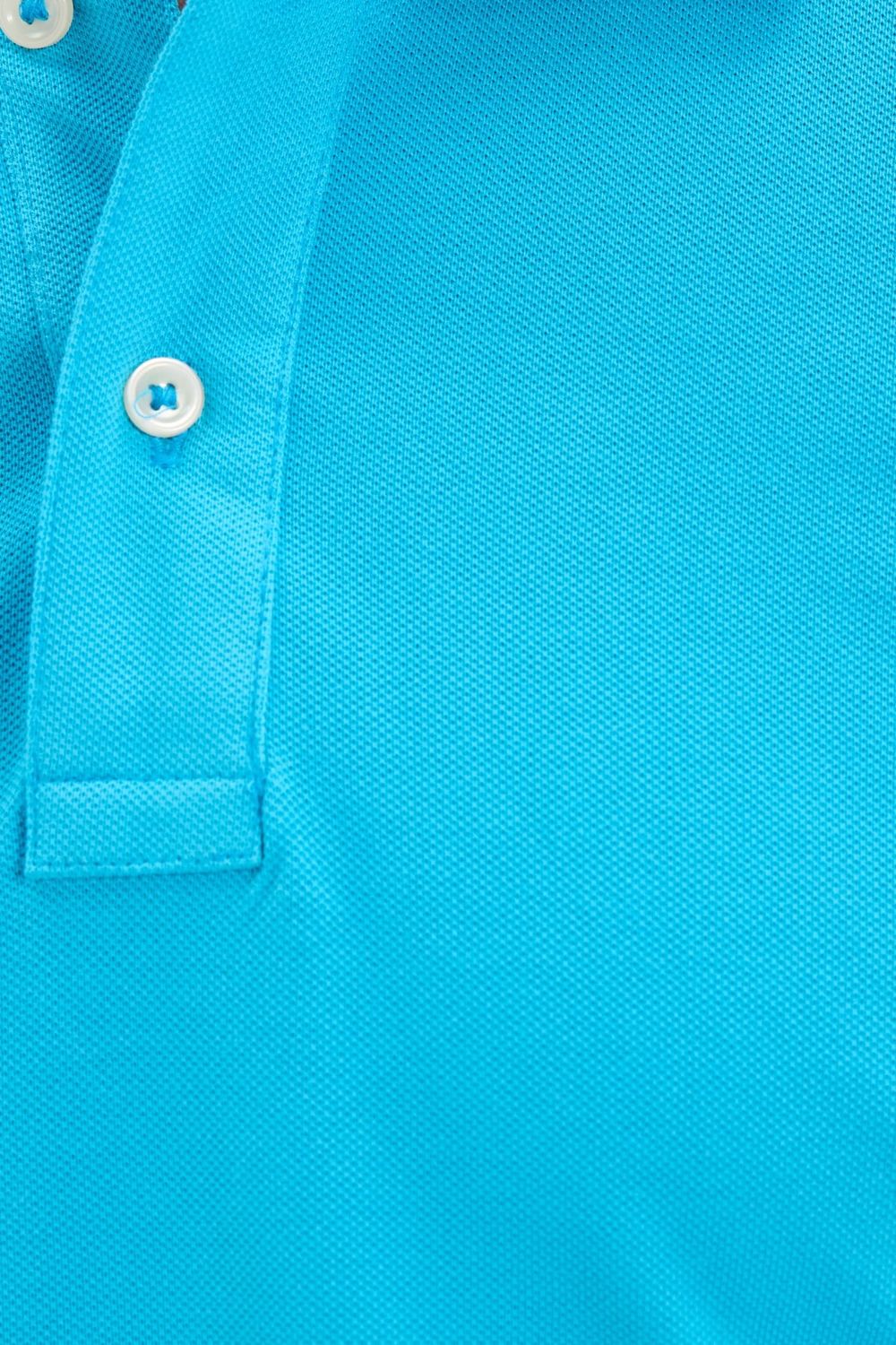 Erkek Slim Fit Dar Kesim Premium Seri %100 Pamuk Yumuşak Dokulu Merserize Mavi Polo Yaka Tişört 