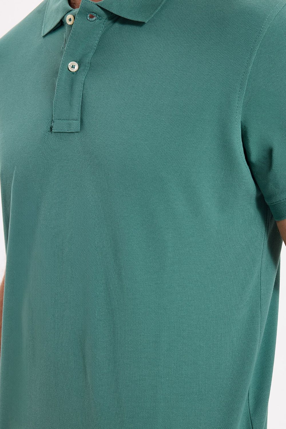 Erkek Slim Fit Dar Kesim Premium Seri %100 Pamuk Yumuşak Dokulu Merserize Yeşil Polo Yaka Tişört 
