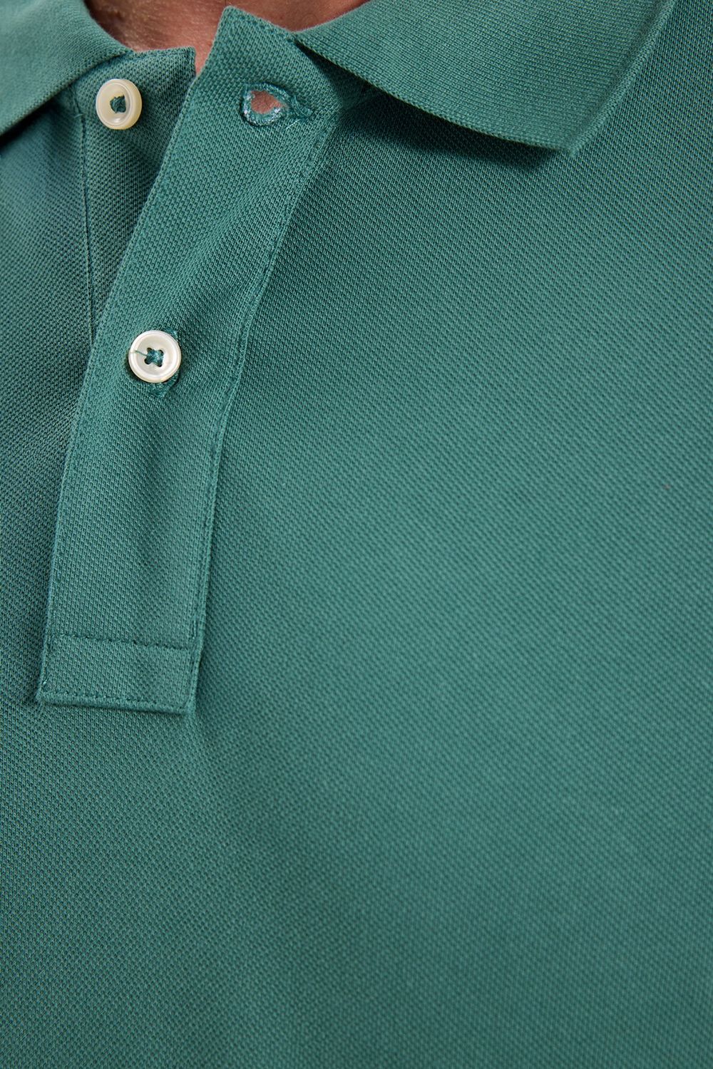Erkek Slim Fit Dar Kesim Premium Seri %100 Pamuk Yumuşak Dokulu Merserize Yeşil Polo Yaka Tişört 