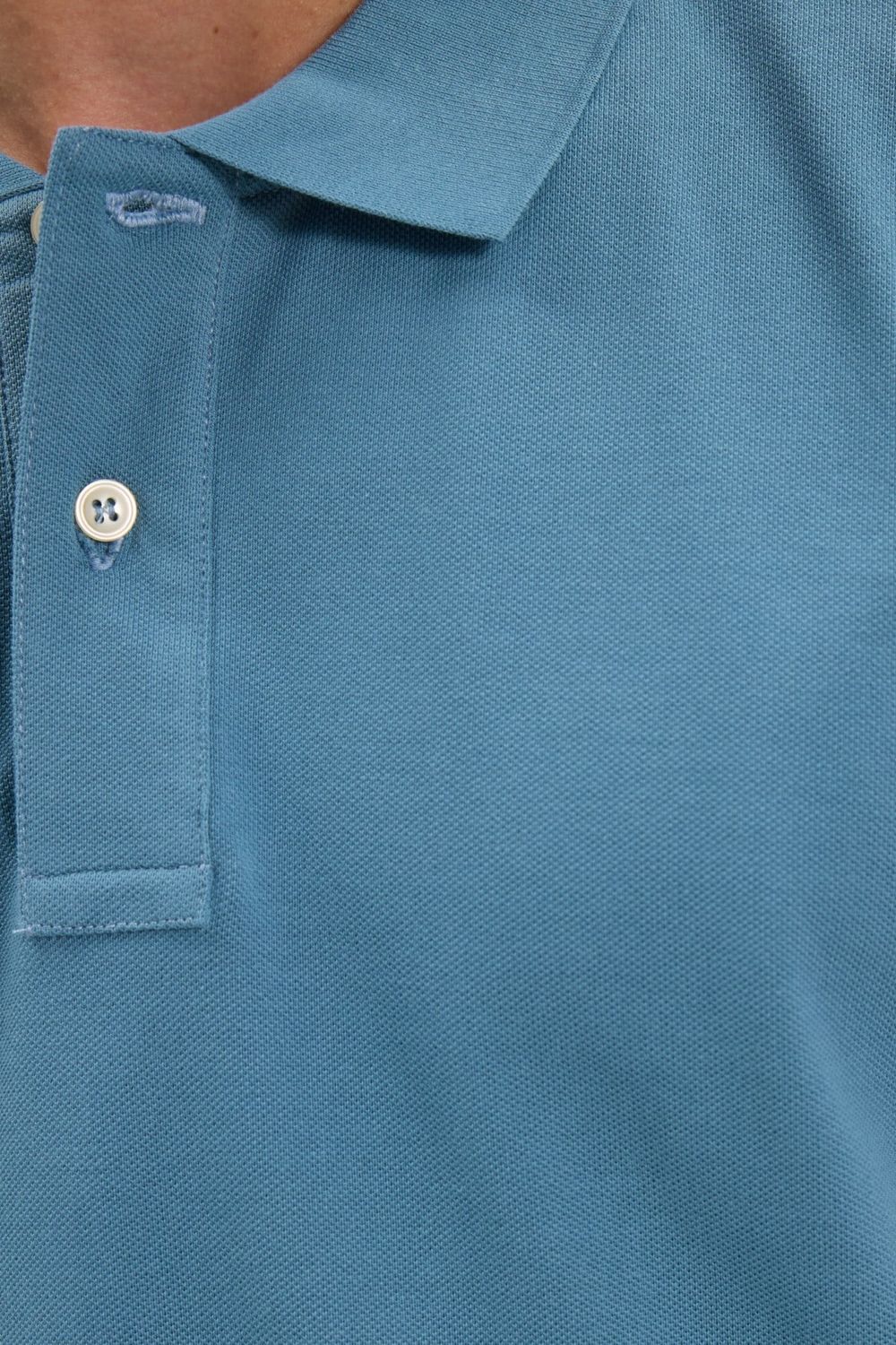 Erkek Slim Fit Dar Kesim Premium Seri %100 Pamuk Yumuşak Dokulu Merserize İndigo Polo Yaka Tişört 