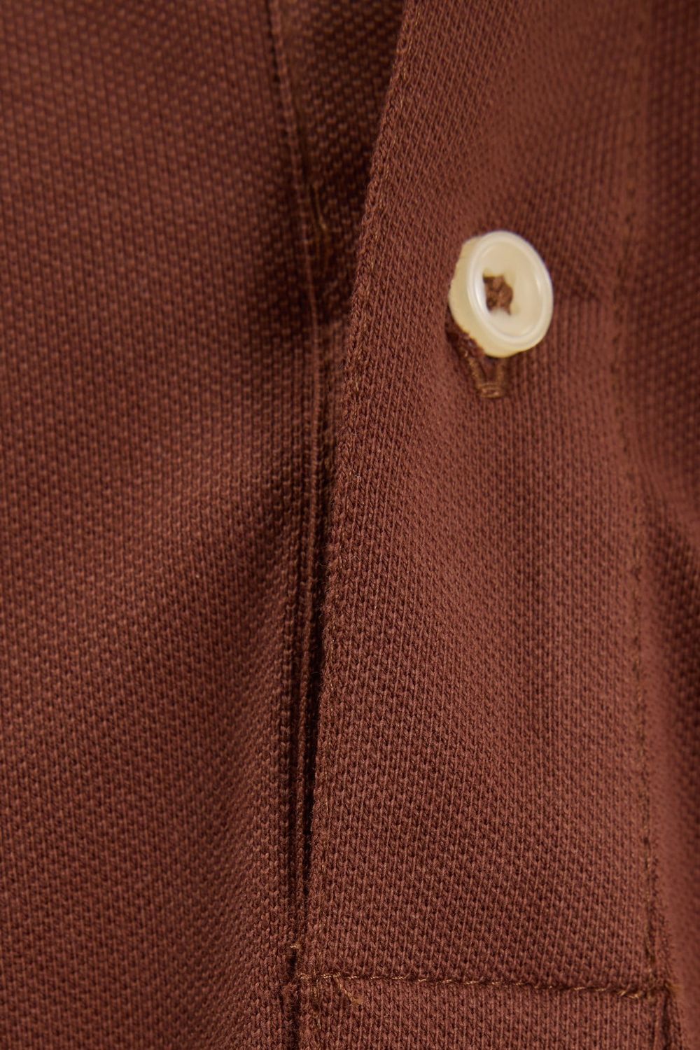 Erkek Slim Fit Dar Kesim Premium Seri %100 Pamuk Yumuşak Dokulu Merserize Kahverengi Polo Yaka Tişört 