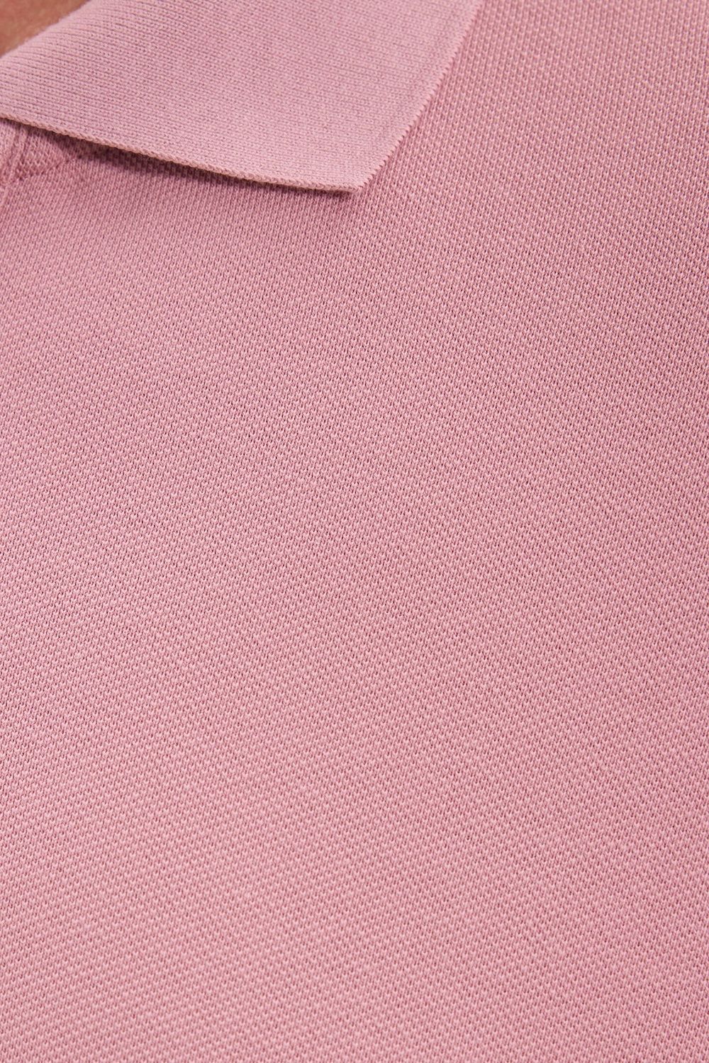 Erkek Slim Fit Dar Kesim Premium Seri %100 Pamuk Yumuşak Dokulu Merserize Pembe Polo Yaka Tişört 
