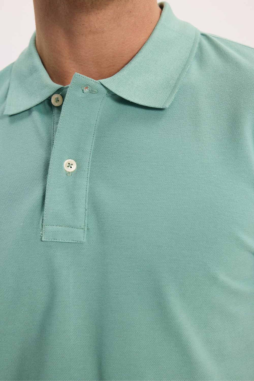 Erkek Slim Fit Dar Kesim Premium Seri %100 Pamuk Yumuşak Dokulu Merserize Yeşil Polo Yaka Tişört 