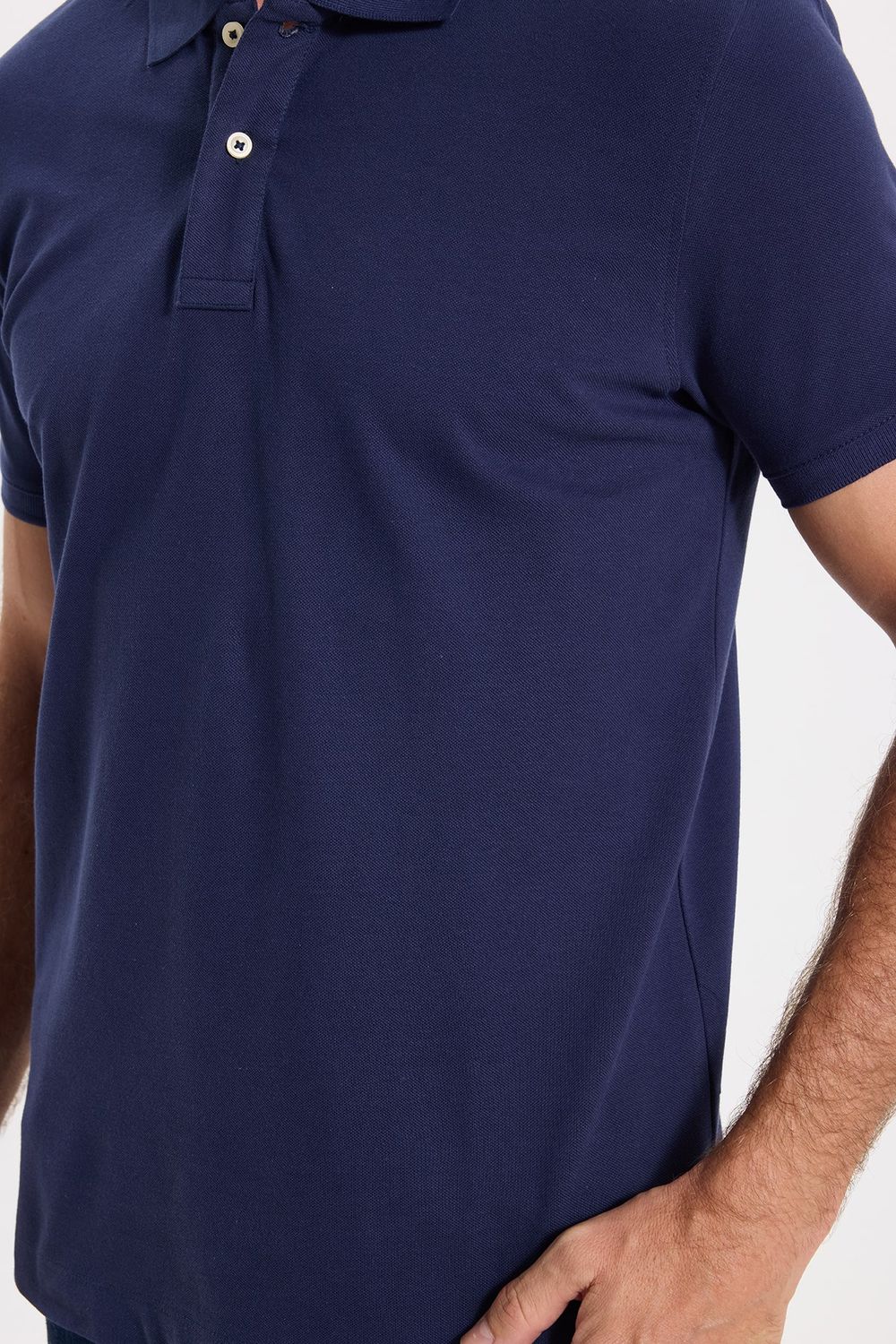 Erkek Slim Fit Dar Kesim Premium Seri %100 Pamuk Yumuşak Dokulu Merserize Lacivert Polo Yaka Tişört 