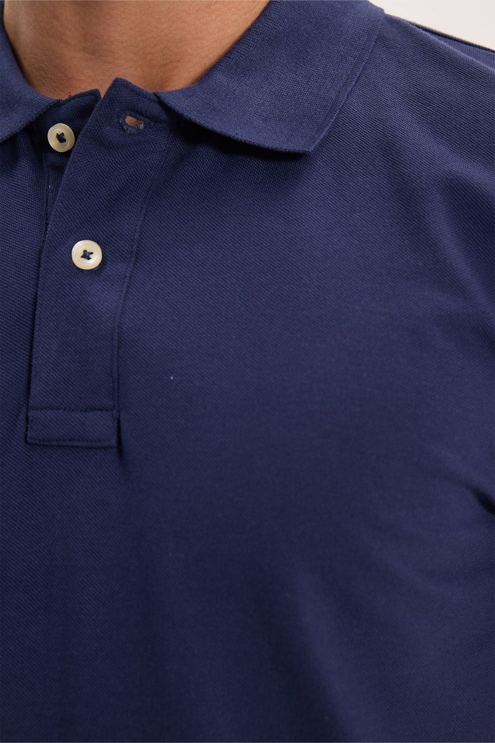 Erkek Slim Fit Dar Kesim Premium Seri %100 Pamuk Yumuşak Dokulu Merserize Lacivert Polo Yaka Tişört 