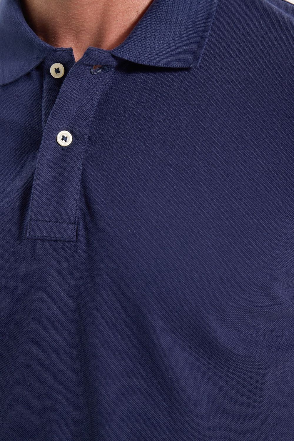 Erkek Slim Fit Dar Kesim Premium Seri %100 Pamuk Yumuşak Dokulu Merserize Lacivert Polo Yaka Tişört 