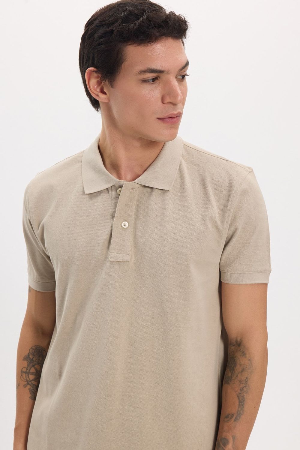 Erkek Slim Fit Dar Kesim Premium Seri %100 Pamuk Yumuşak Dokulu Merserize Taş Polo Yaka Tişört 