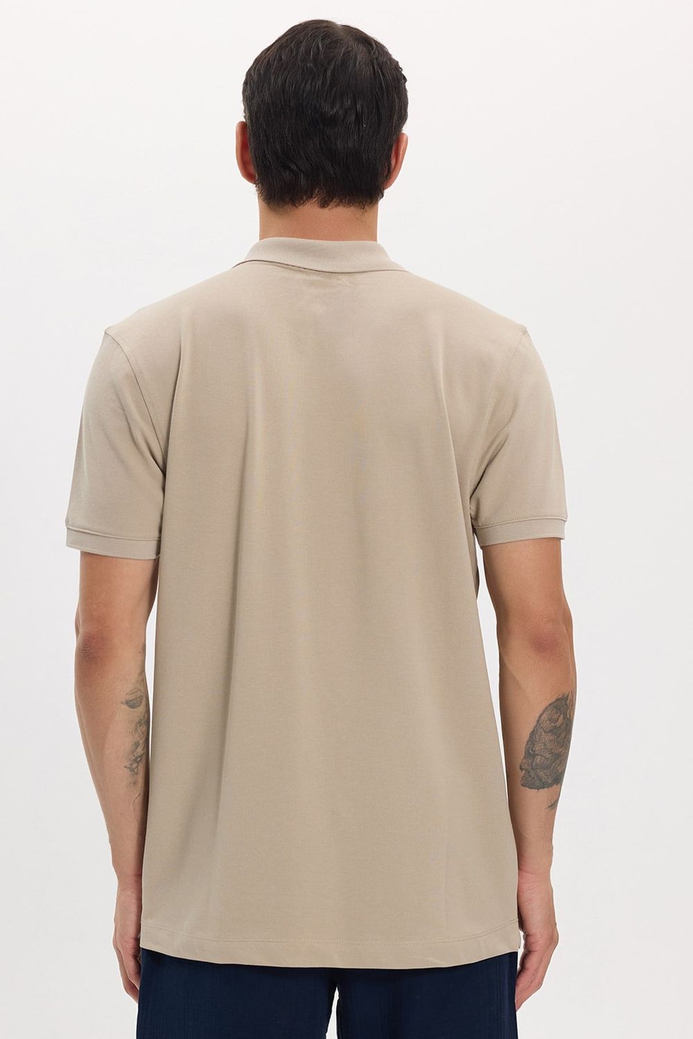 Erkek Slim Fit Dar Kesim Premium Seri %100 Pamuk Yumuşak Dokulu Merserize Taş Polo Yaka Tişört 