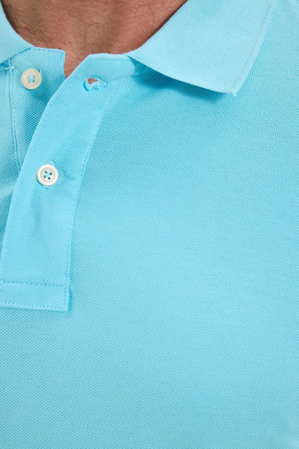 Erkek Slim Fit Dar Kesim Premium Seri %100 Pamuk Yumuşak Dokulu Merserize Mavi Polo Yaka Tişört 
