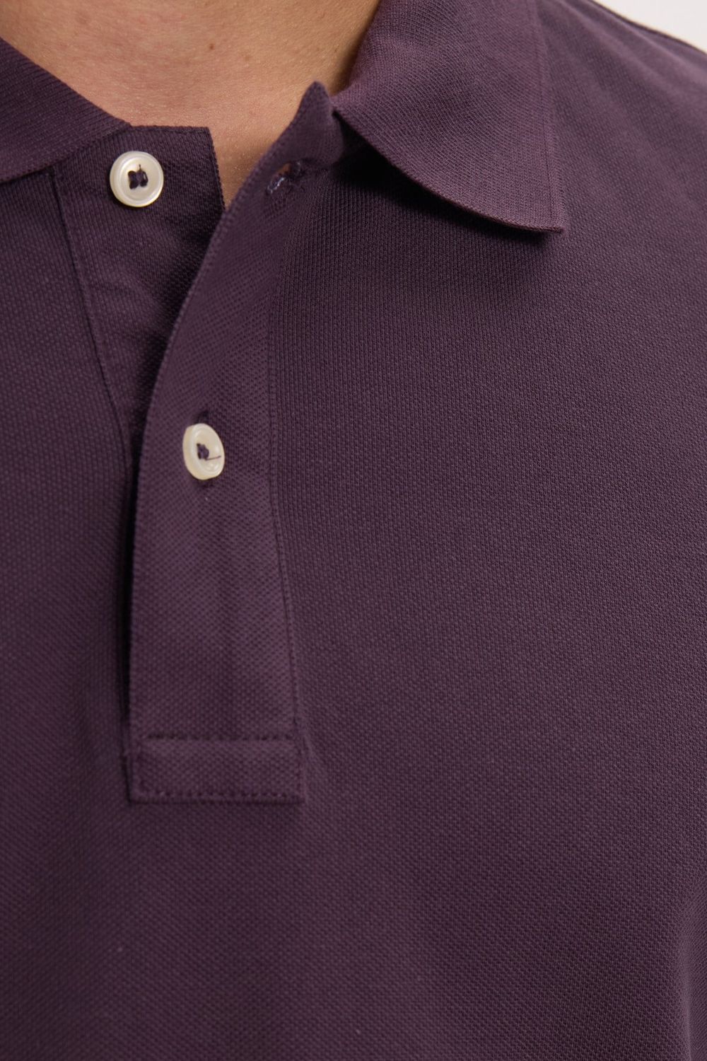 Erkek Slim Fit Dar Kesim Premium Seri %100 Pamuk Yumuşak Dokulu Merserize Mor Polo Yaka Tişört 
