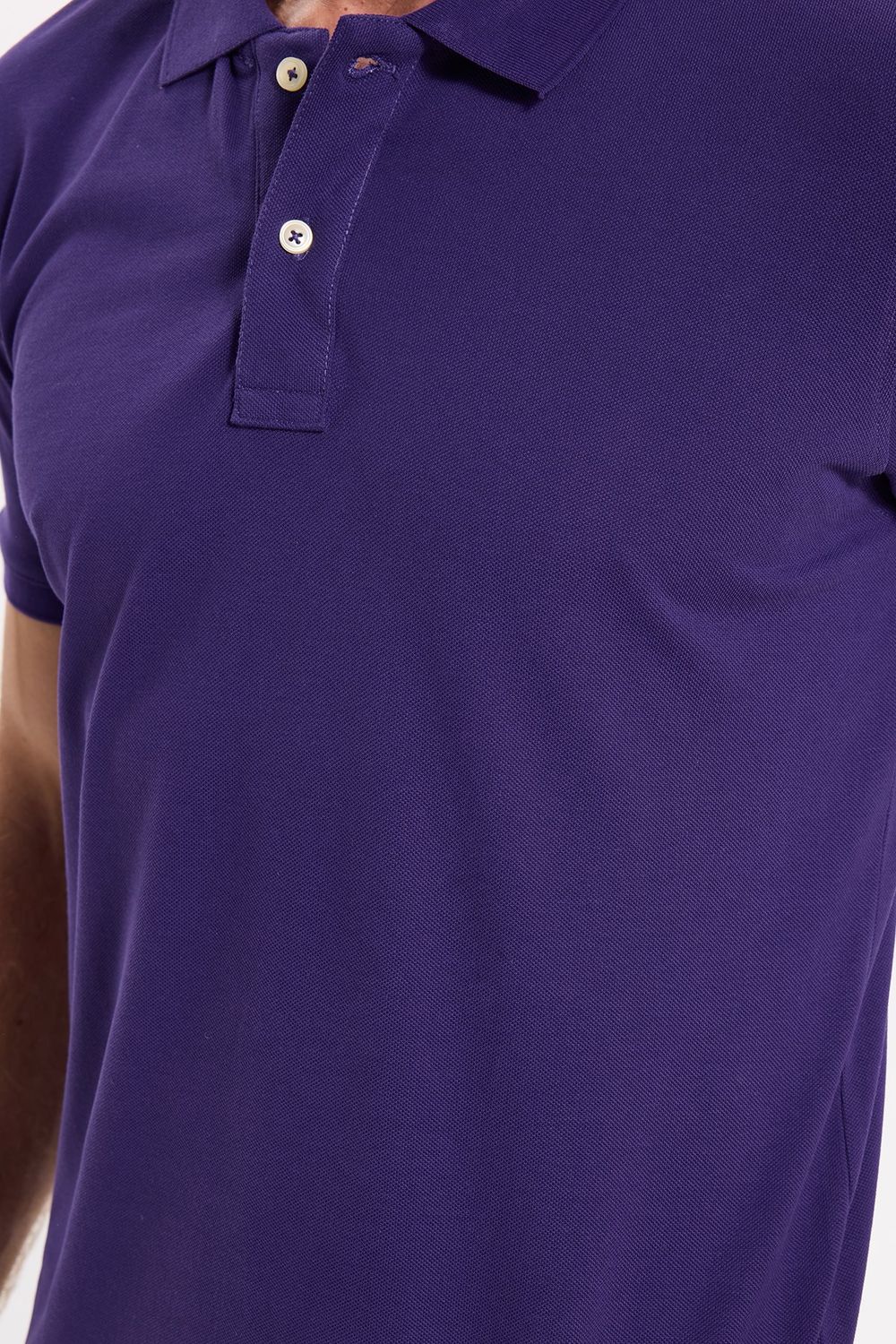 Erkek Slim Fit Dar Kesim Premium Seri %100 Pamuk Yumuşak Dokulu Merserize Mor Polo Yaka Tişört 