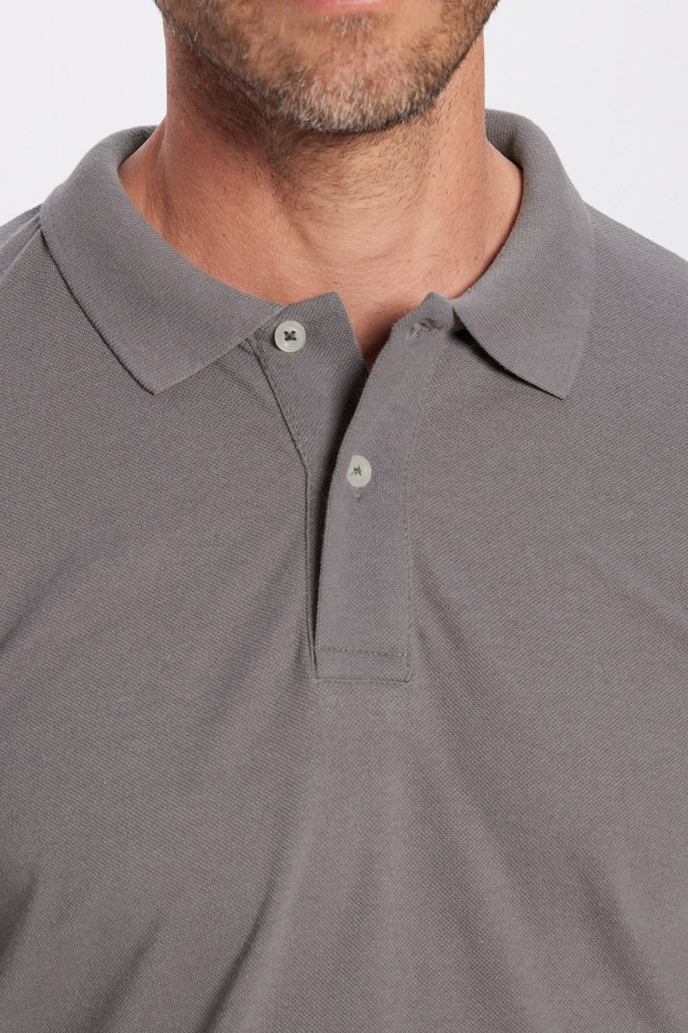 Erkek Slim Fit Dar Kesim Premium Seri %100 Pamuk Yumuşak Dokulu Merserize Gri Polo Yaka Tişört 