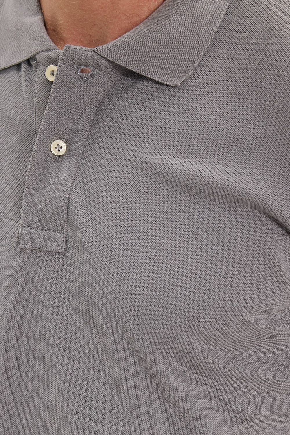 Erkek Slim Fit Dar Kesim Premium Seri %100 Pamuk Yumuşak Dokulu Merserize Gri Polo Yaka Tişört 
