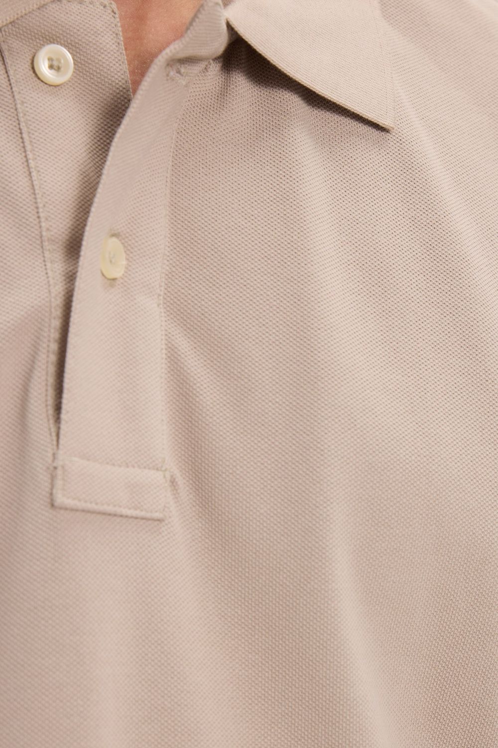 Erkek Slim Fit Dar Kesim Premium Seri %100 Pamuk Yumuşak Dokulu Merserize Bej Polo Yaka Tişört 