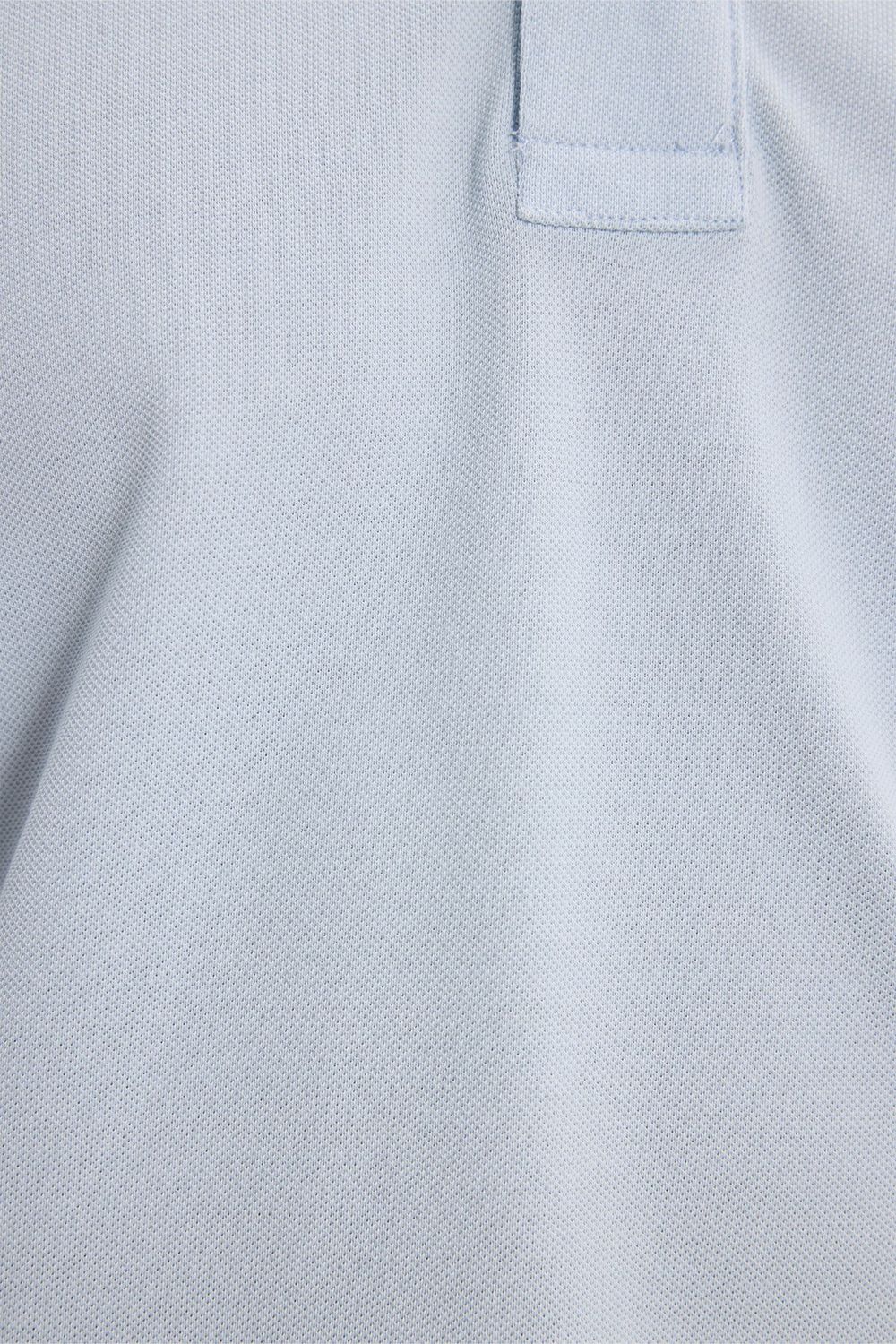 Erkek Slim Fit Dar Kesim Premium Seri %100 Pamuk Yumuşak Dokulu Merserize Açık Mavi Polo Yaka Tişört 