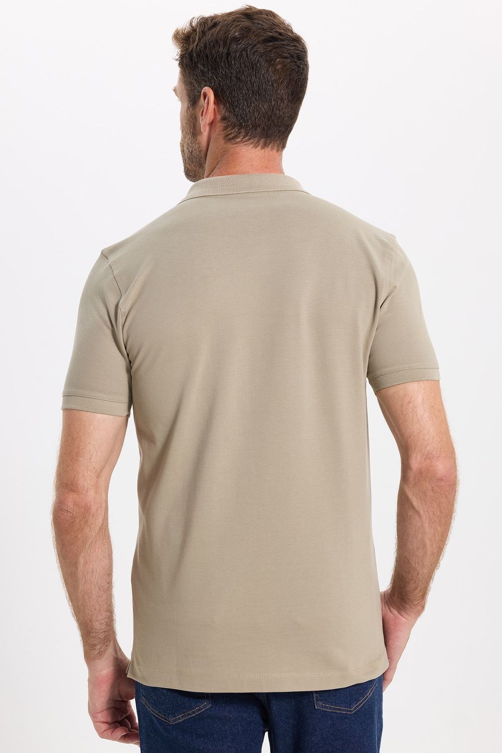 Erkek Slim Fit Dar Kesim Premium Seri %100 Pamuk Yumuşak Dokulu Merserize Kahve Polo Yaka Tişört 