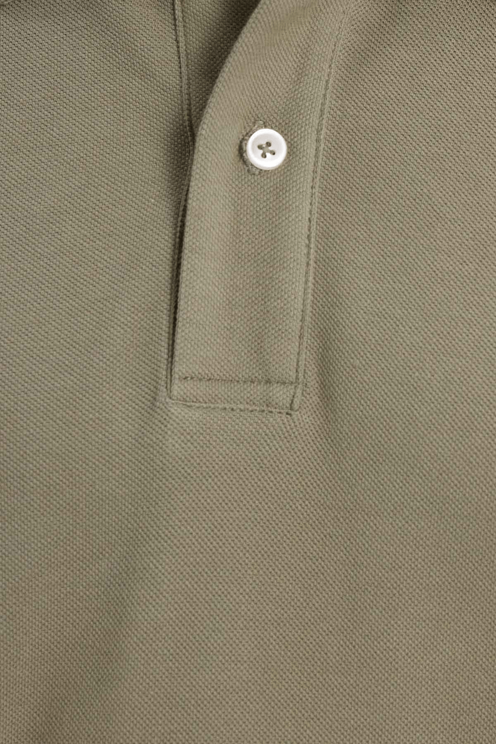 Erkek Slim Fit Dar Kesim %100 Pamuk Haki Polo Yaka Tişört