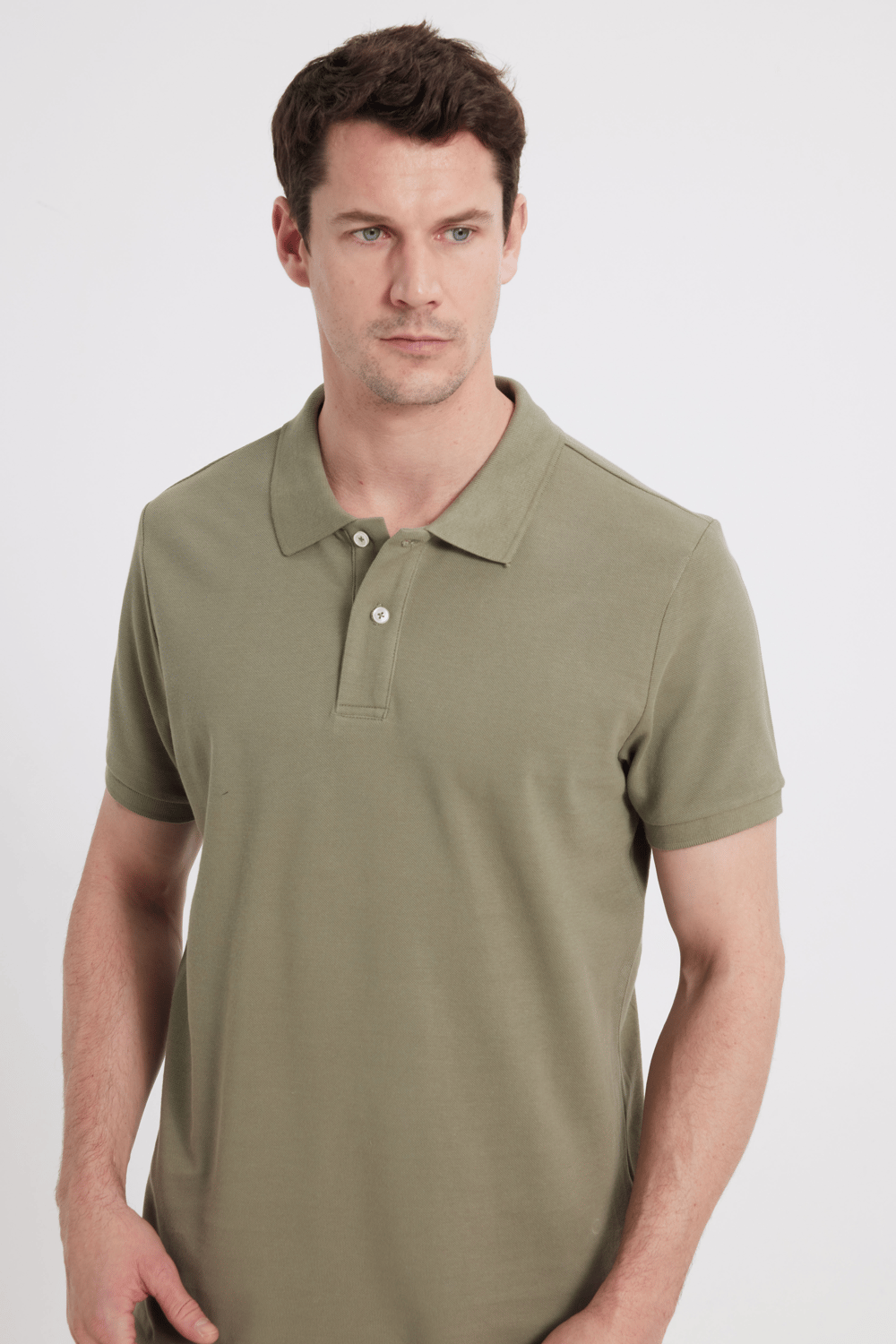 SLIM FIT PLAIN PIQUE T-SHIRT 25/26  TİŞÖRT