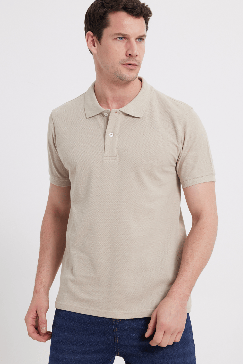 SLIM FIT PLAIN PIQUE T-SHIRT 25/26  TİŞÖRT