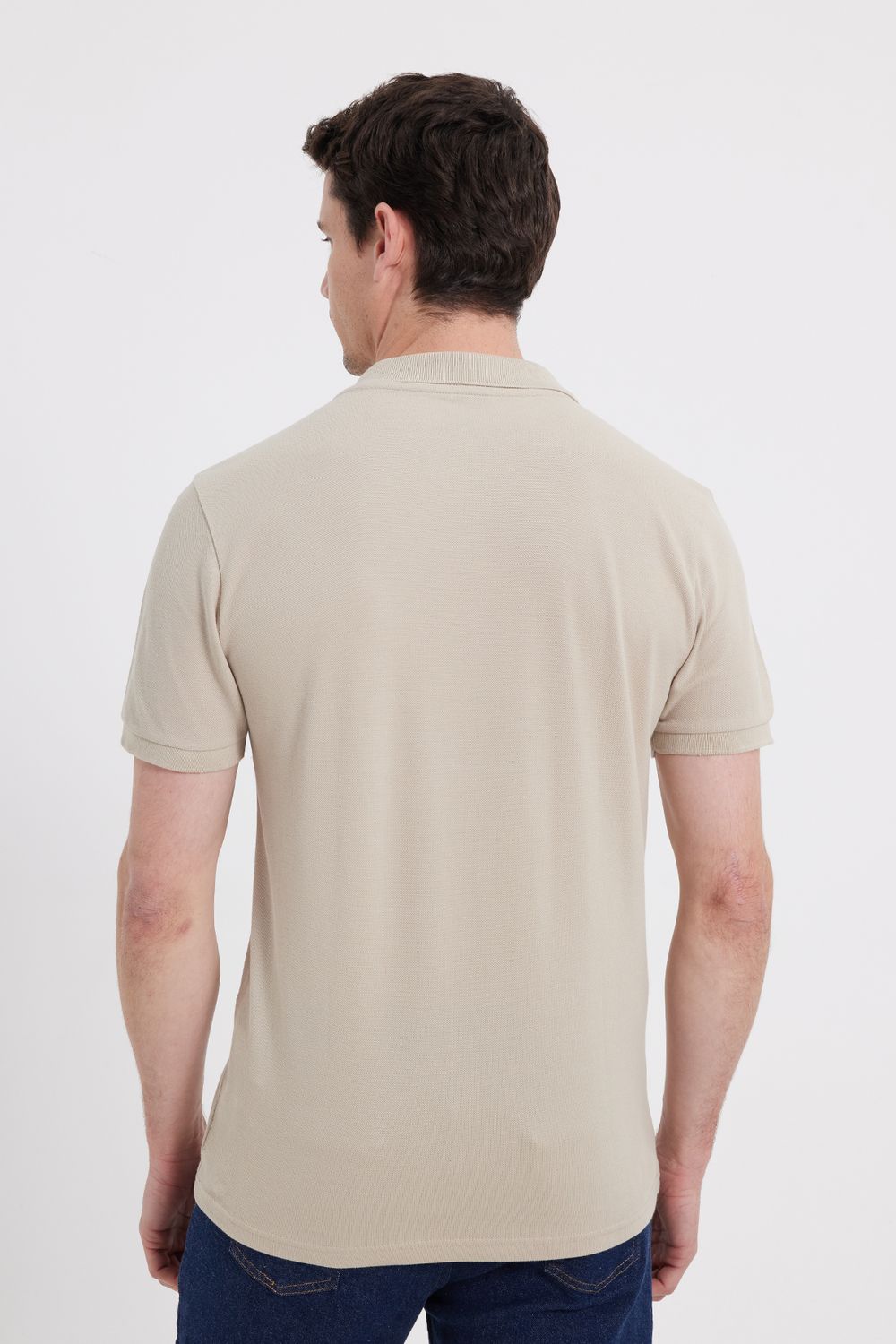 SLIM FIT PLAIN PIQUE T-SHIRT 25/26  TİŞÖRT