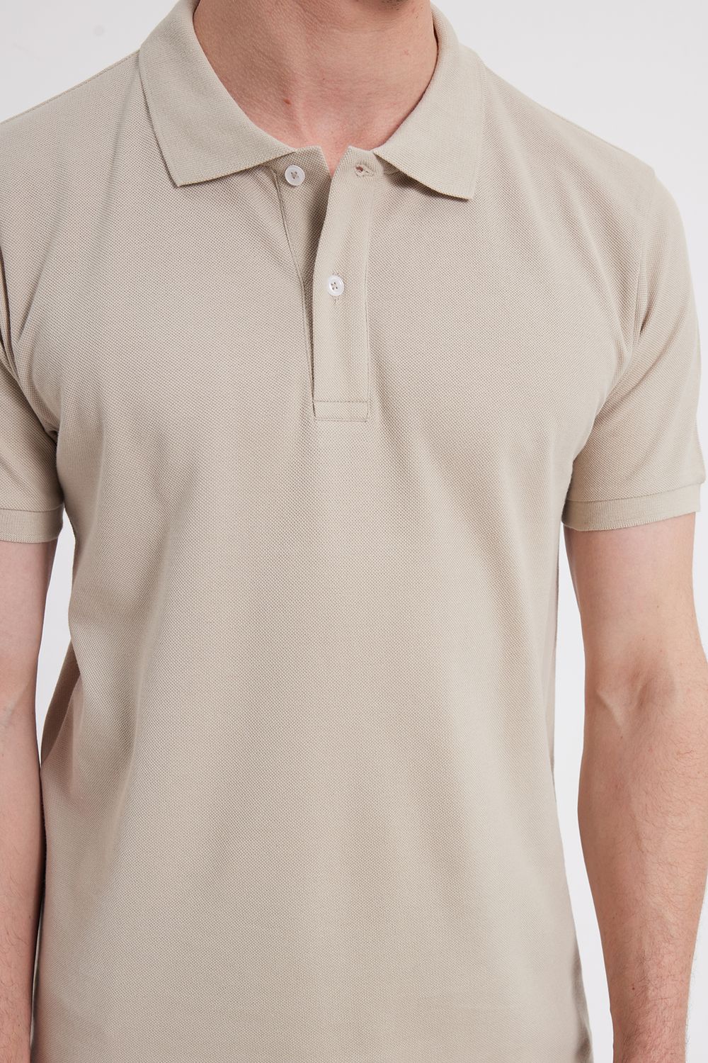 SLIM FIT PLAIN PIQUE T-SHIRT 25/26  TİŞÖRT