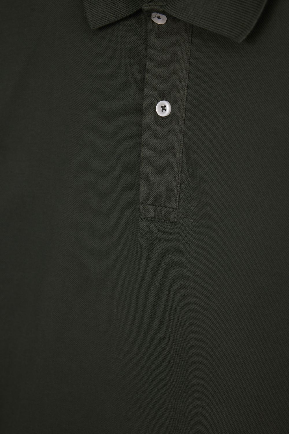 Erkek Slim Fit Dar Kesim %100 Pamuk Kısa Kollu Polo Yaka Haki Tişört