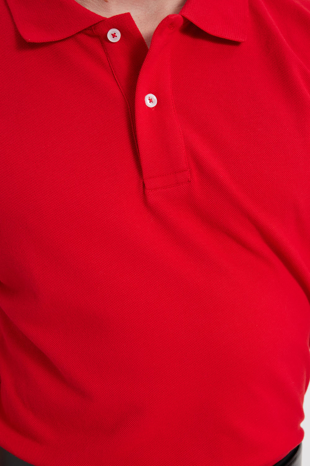 Erkek Slim Fit Dar Kesim %100 Pamuk Kırmızı Polo Yaka Tişört