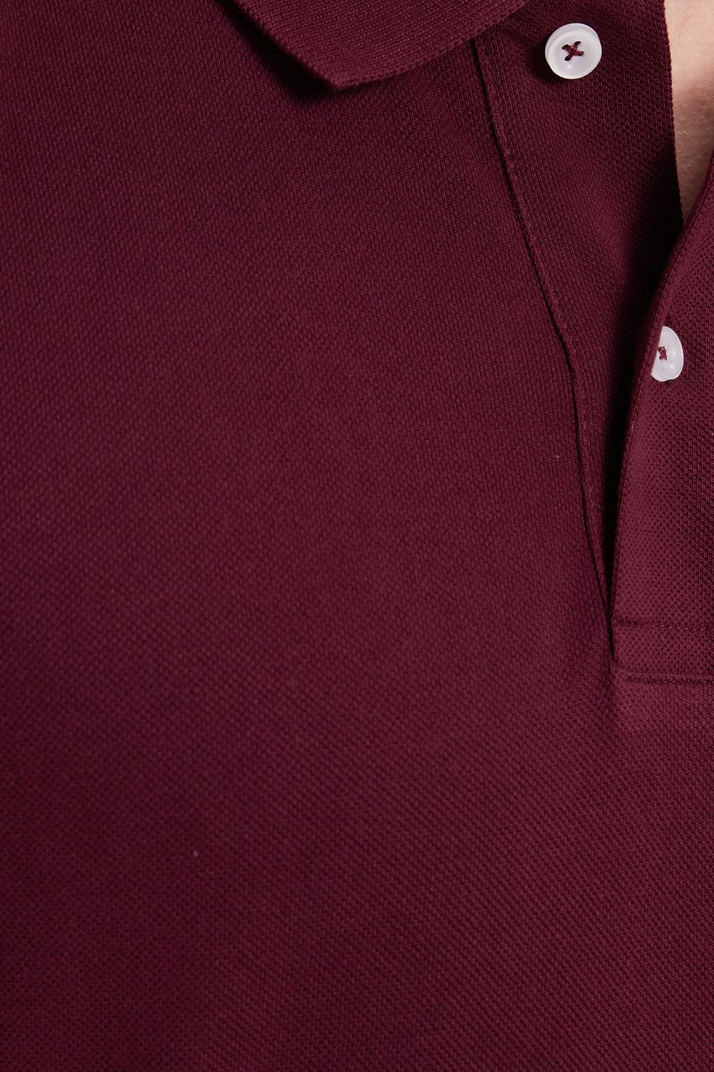 Erkek Slim Fit Dar Kesim %100 Pamuk Bordo Polo Yaka Tişört