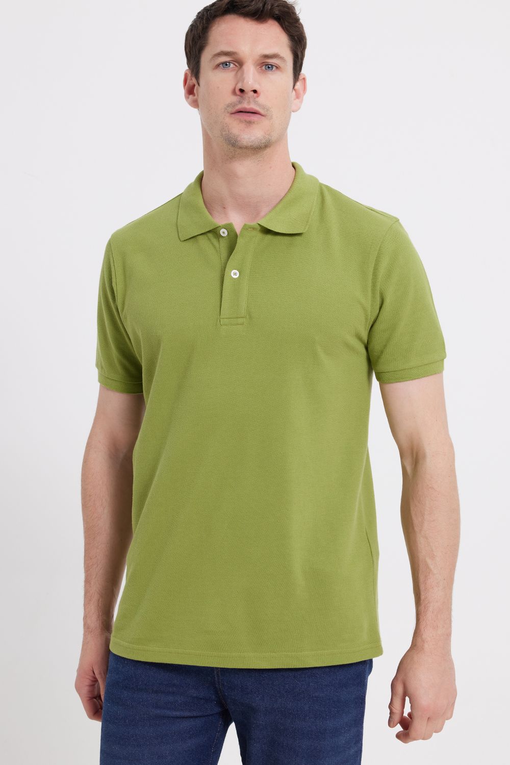 SLIM FIT PLAIN PIQUE T-SHIRT 25/26  TİŞÖRT