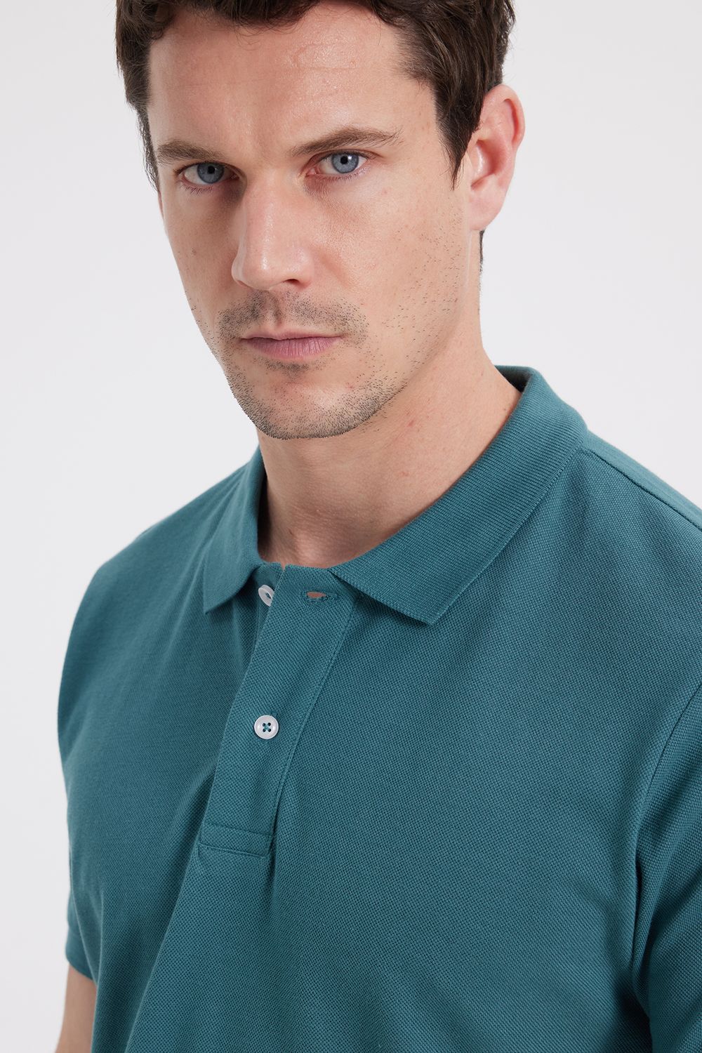 SLIM FIT PLAIN PIQUE T-SHIRT 25/26  TİŞÖRT