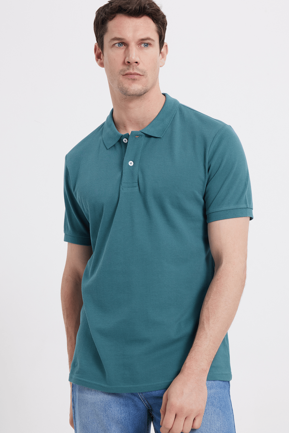 SLIM FIT PLAIN PIQUE T-SHIRT 25/26  TİŞÖRT