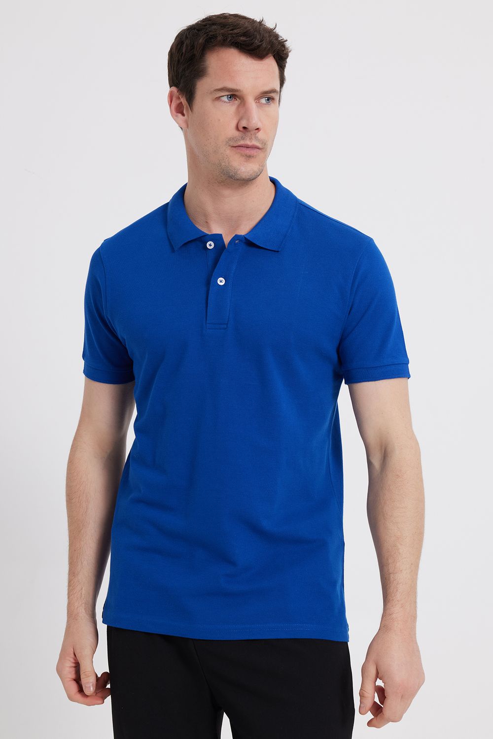SLIM FIT PLAIN PIQUE T-SHIRT 25/26  TİŞÖRT