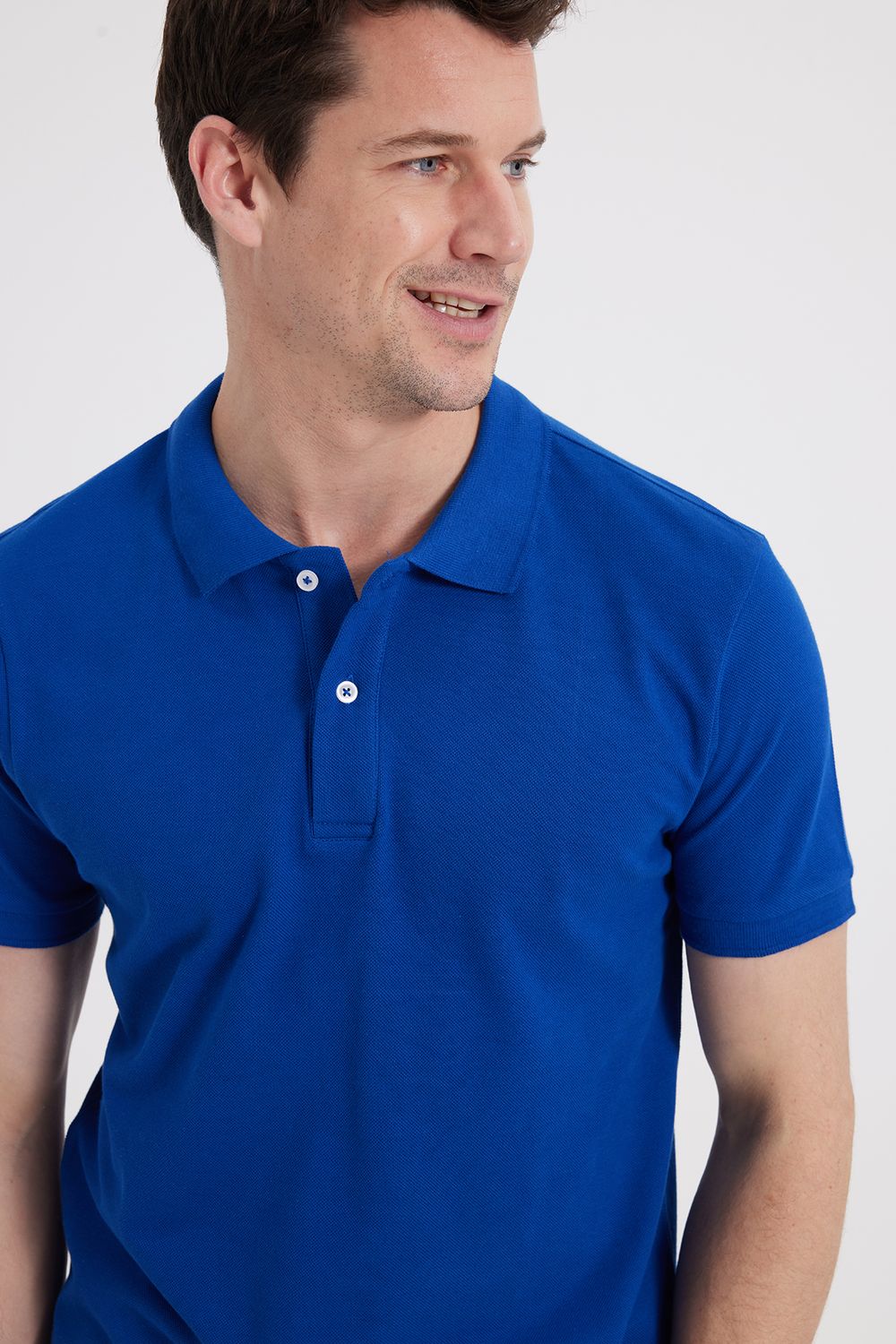 SLIM FIT PLAIN PIQUE T-SHIRT 25/26  TİŞÖRT