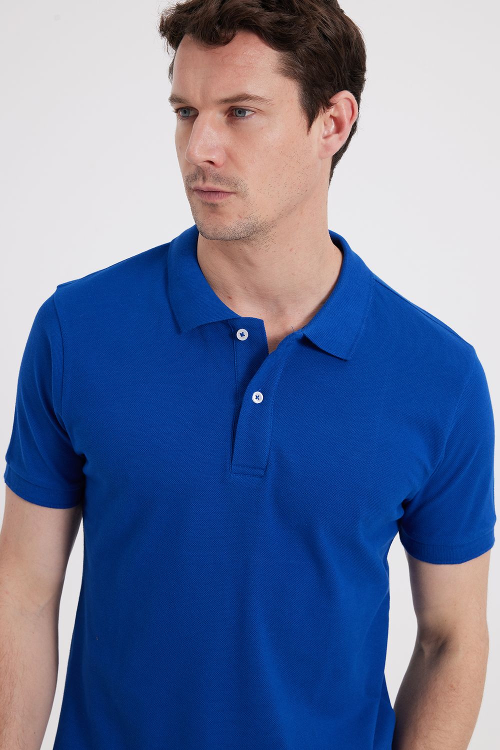 SLIM FIT PLAIN PIQUE T-SHIRT 25/26  TİŞÖRT