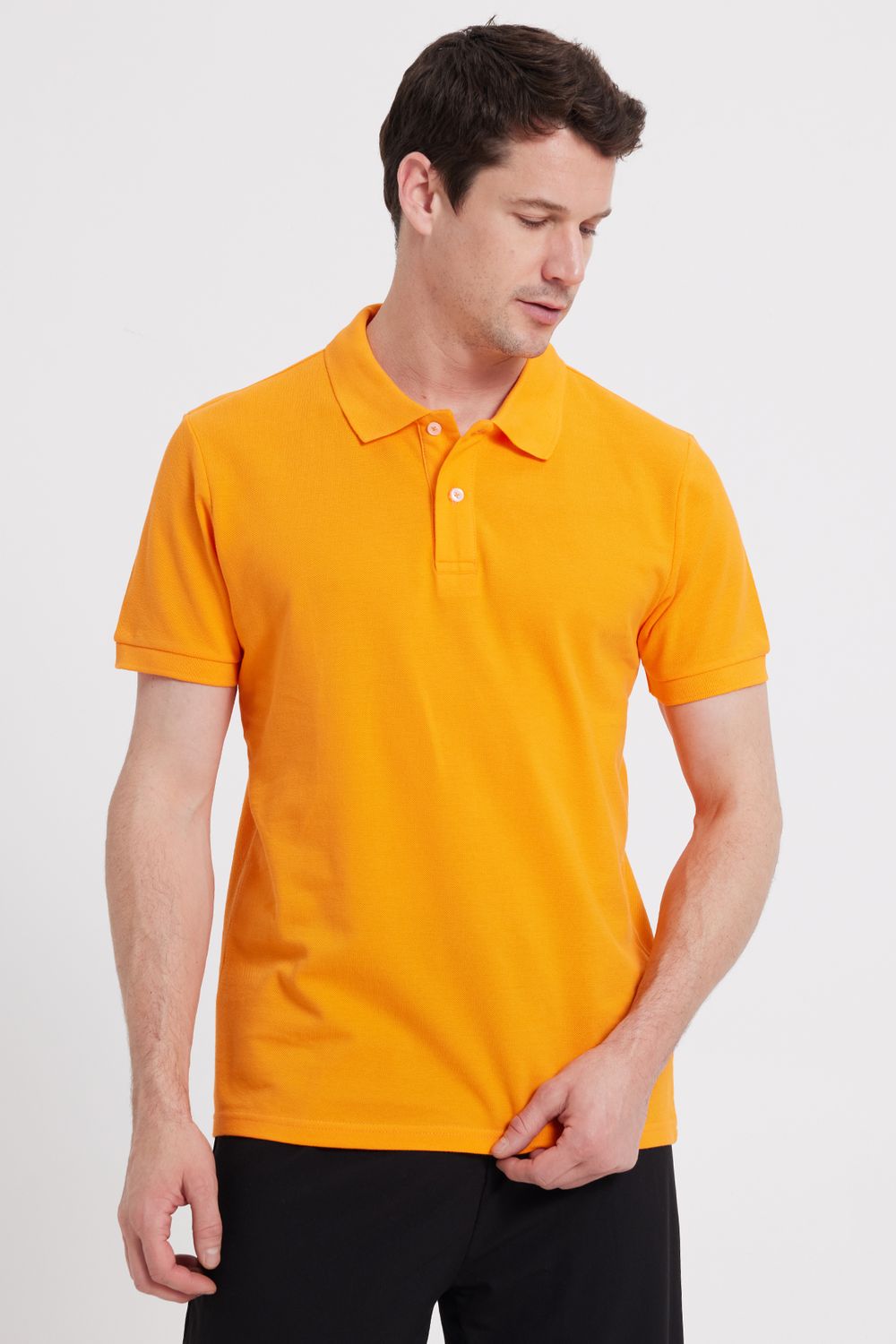 SLIM FIT PLAIN PIQUE T-SHIRT 25/26  TİŞÖRT