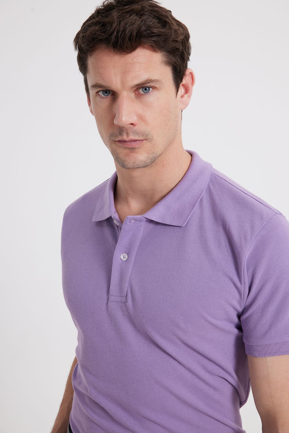 SLIM FIT PLAIN PIQUE T-SHIRT 25/26  TİŞÖRT