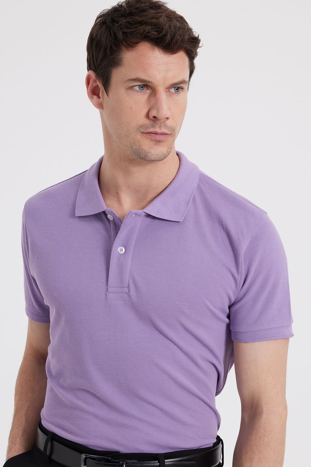 SLIM FIT PLAIN PIQUE T-SHIRT 25/26  TİŞÖRT