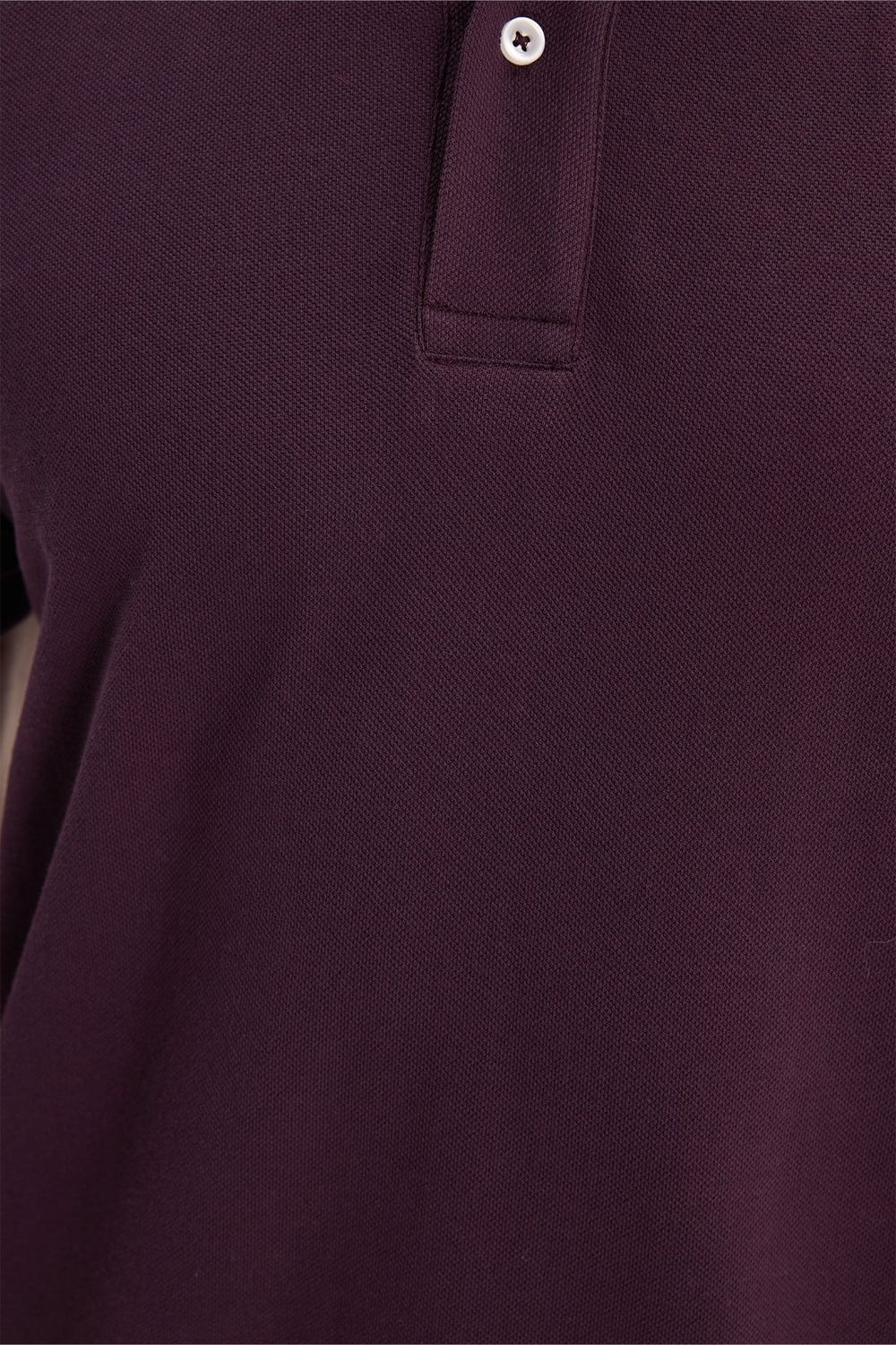 Erkek Slim Fit Dar Kesim %100 Pamuk Kısa Kollu Polo Yaka Mor Tişört