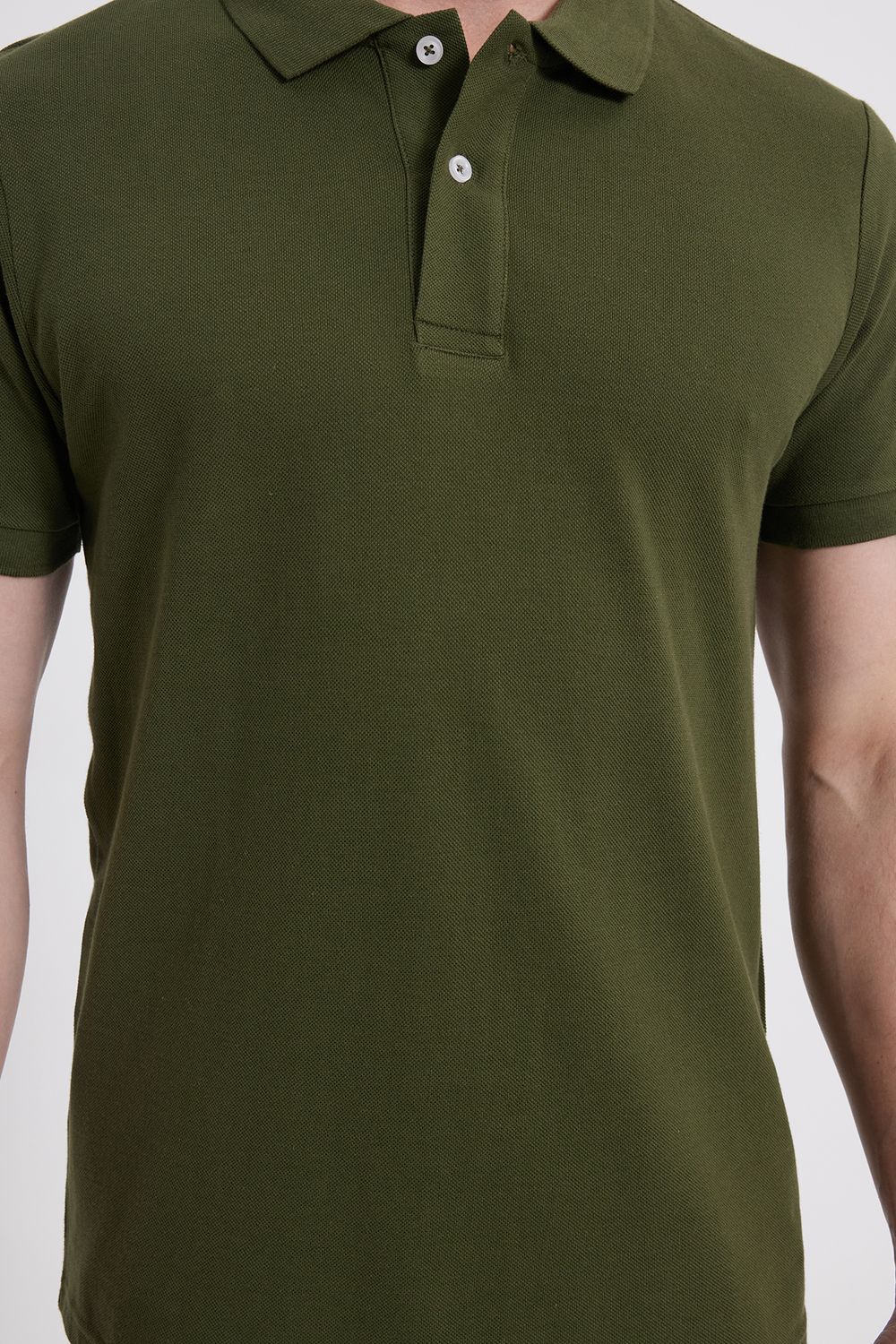 SLIM FIT PLAIN PIQUE T-SHIRT 25/26  TİŞÖRT