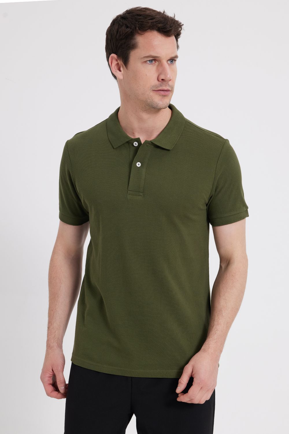SLIM FIT PLAIN PIQUE T-SHIRT 25/26  TİŞÖRT